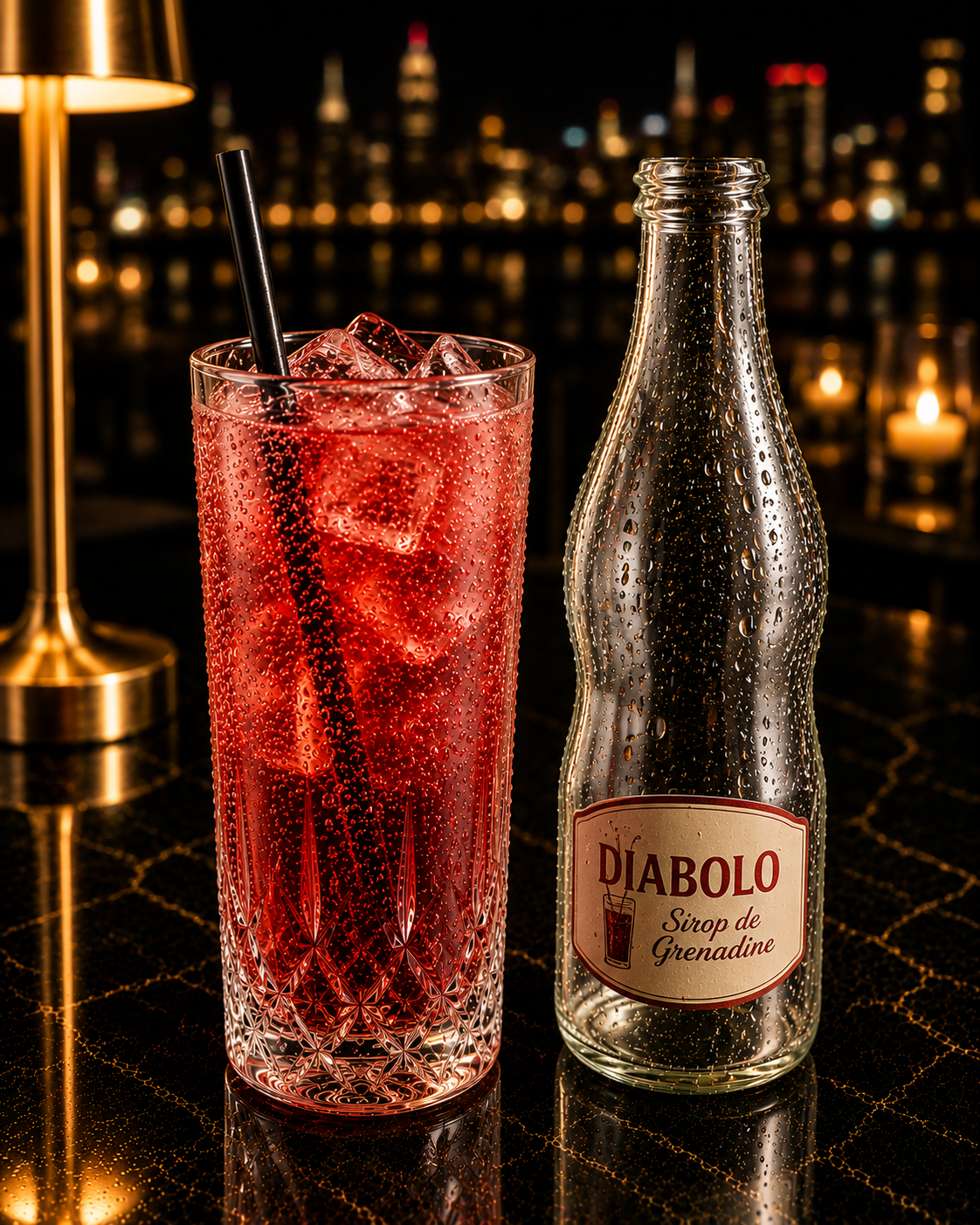 Diabolo 25cl ( Cerise, Fraise, Grenadine, Framboise, Menthe, Citron, Banane, Kiwi )