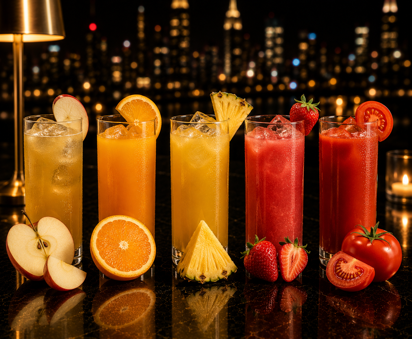 Jus de fruit ( Pomme, Orange, Ananas, Fraise, Tomate )