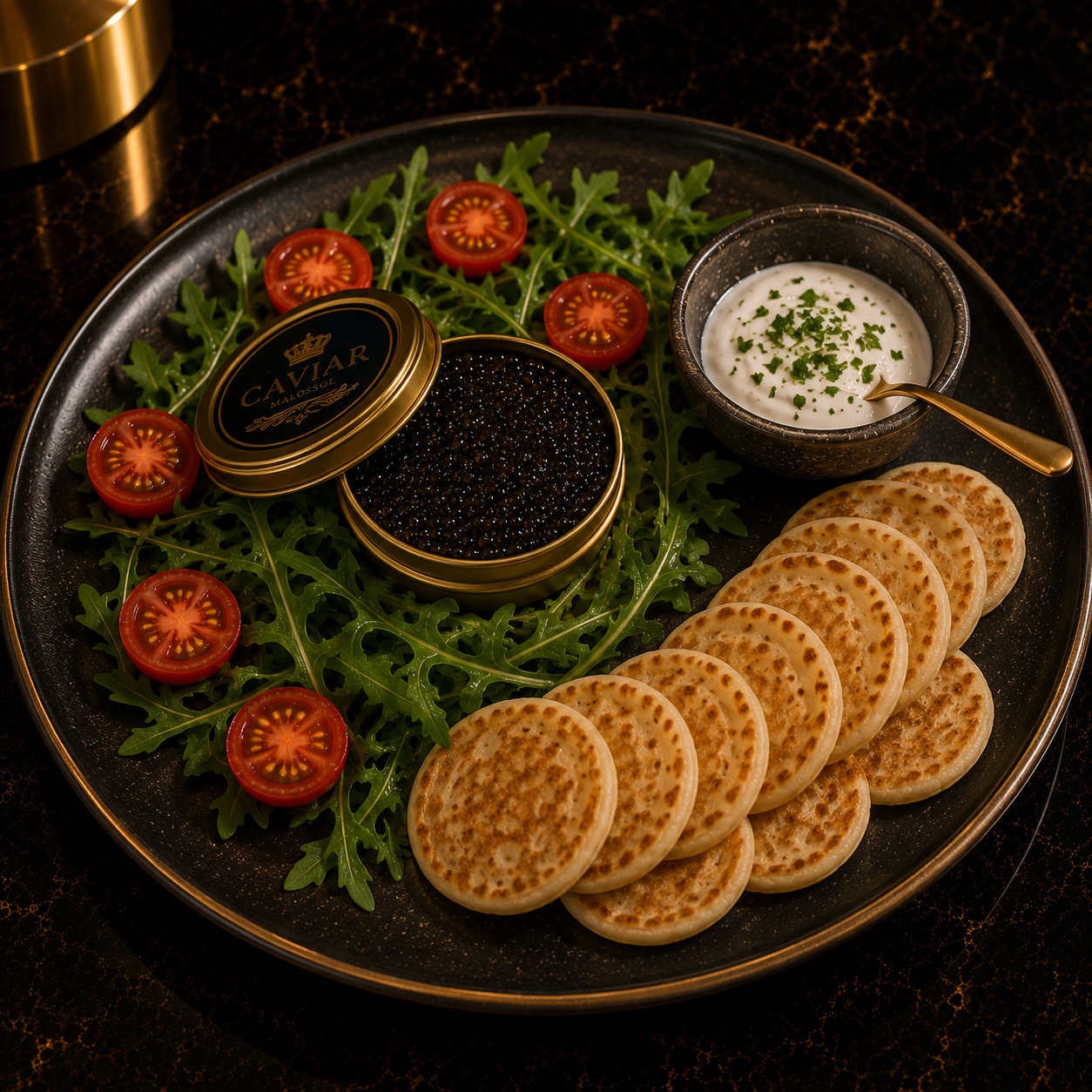 Assiette de caviar prestige